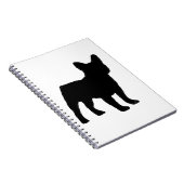silhouet van een Franse buldog Notitieboek (Rechterzijde)