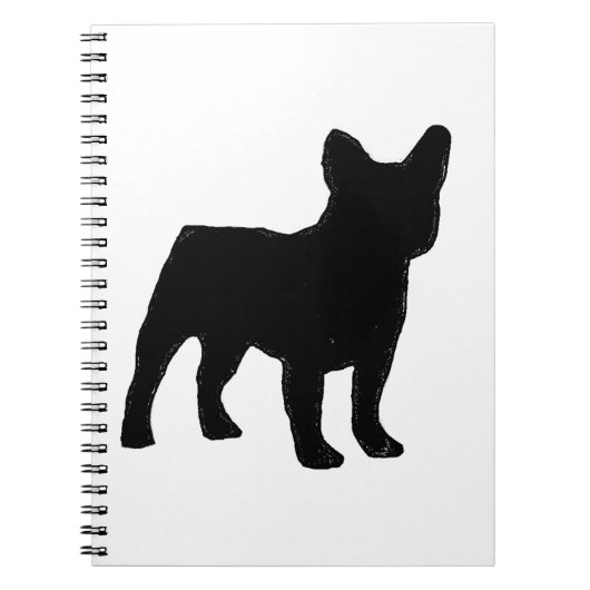 silhouet van een Franse buldog Notitieboek (Voorkant)