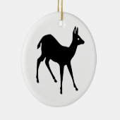 Silhouet van een hert keramisch ornament (Rechts)