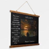 silhouet van een jong stel op het strand hangend wandkleed (Gebogen)