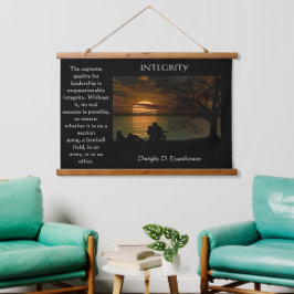 silhouet van een jong stel op het strand hangend wandkleed