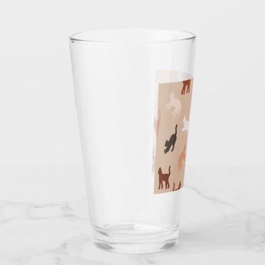 Silhouet van een kat glas (Rechts)