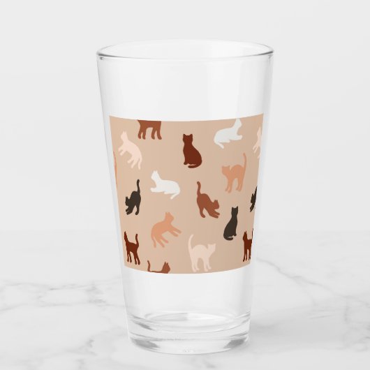 Silhouet van een kat glas (Voorkant)