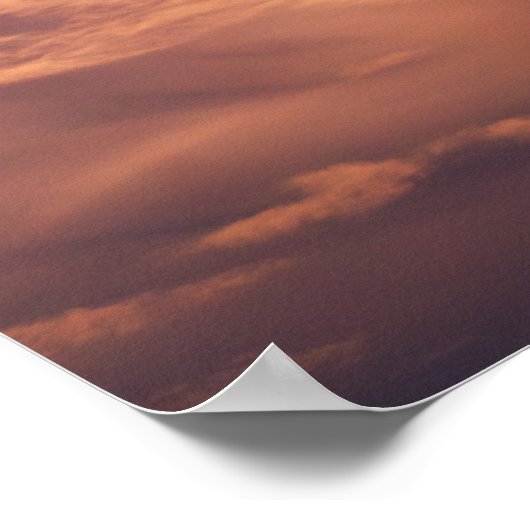 Silhouet van een kerk bij zonsondergang in Rome Poster (Hoek)