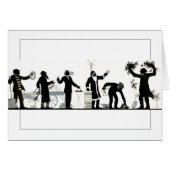 Silhouet van een kerst straat markt (Voorkant Horizontaal)