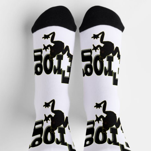 Silhouet van een kikker klimmen in het woord 'kikk sokken (Top)