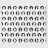 Silhouet van een Lesbiennes Kussen Cadeaupapier (Vlak)