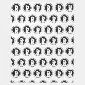 Silhouet van een Lesbisch Paar Kus Fleece Deken (Voorkant)