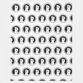 Silhouet van een Lesbisch Paar Kus Fleece Deken