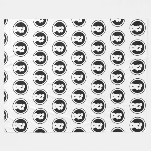 Silhouet van een Lesbisch Paar Kus Fleece Deken (Voorkant (Horizontaal))