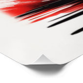 Silhouet van een loper met rode zon perfect poster (Hoek)