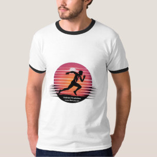Silhouet van een loper t-shirt