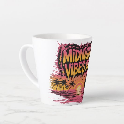 Silhouet van een man op een strand Latte Mok (Linkerhoek)