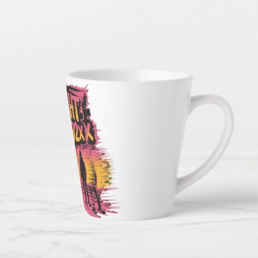 Silhouet van een man op een strand Latte Mok (Rechts)