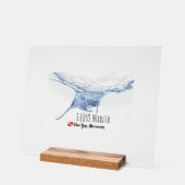Silhouet van een manta rog acryl bord (Hoek)