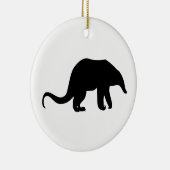 Silhouet van een miereneter keramisch ornament (Rechts)