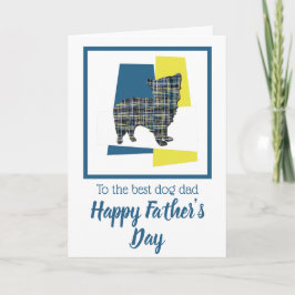 Silhouet van een Morkie-hond Driekleurige Vaderdag Kaart