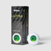 Silhouet van een Mus op Limoneen Golfballen (Verpakking)
