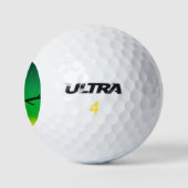 Silhouet van een Mus op Limoneen Golfballen (Logo)