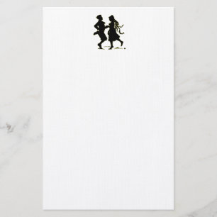 Silhouet van een Paar die een kaliber dansen Briefpapier