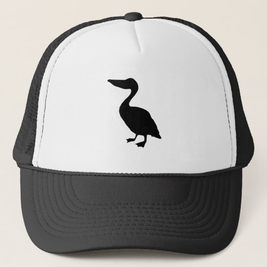 Silhouet van een pelikaan trucker pet (Voorkant)