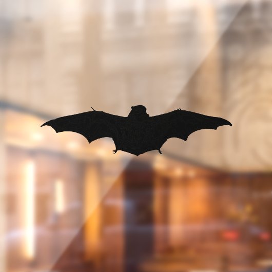 Silhouet van een ruige vleermuis raamsticker (Vel 2)