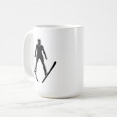 Silhouet van een schansspringer koffiemok (Voorkant links)