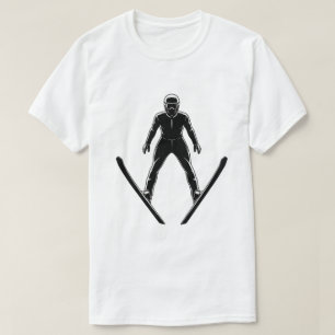 Silhouet van een schansspringer t-shirt