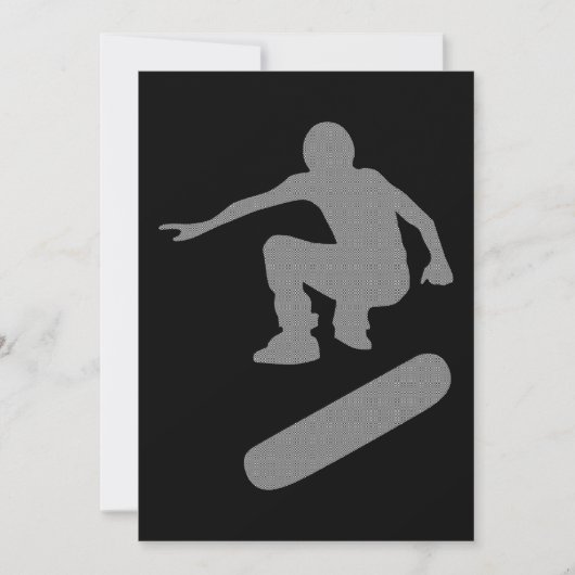 silhouet van een skateboard kaart (Voorkant)