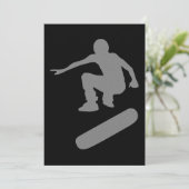 silhouet van een skateboard kaart (Staand voorkant)
