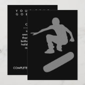 silhouet van een skateboard kaart (Voorkant / Achterkant)