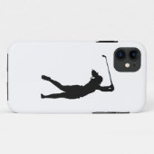 Silhouet van een sportief meisje dat golf speelt Case-Mate iPhone case (Achterkant (horizontaal))
