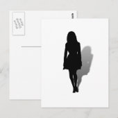 Silhouet van een vrouw briefkaart (Voorkant / Achterkant)