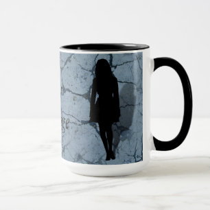 Silhouet van een vrouw mok