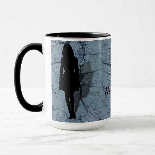 Silhouet van een vrouw mok (Links)