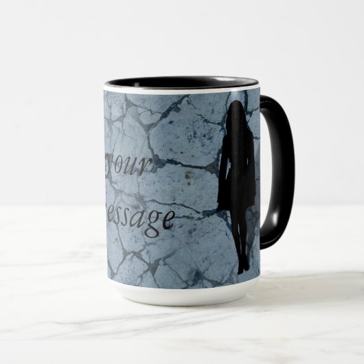 Silhouet van een vrouw mok (Voorkant rechts)