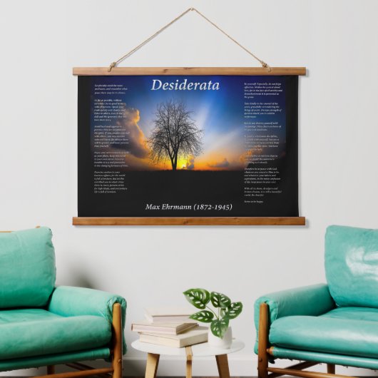 Silhouet van een wilggenboom hangend wandkleed (Woonkamer)