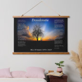 Silhouet van een wilggenboom hangend wandkleed (Slaapkamer)