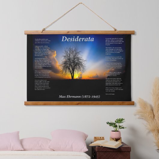 Silhouet van een wilggenboom hangend wandkleed (Slaapkamer)