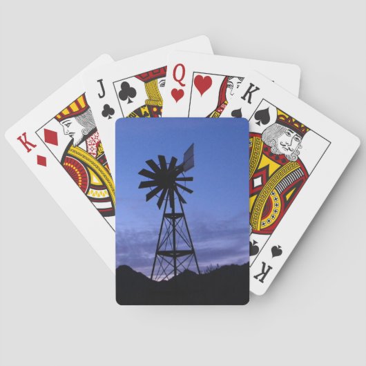 silhouet van een windmolen speelkaarten (Achterkant)