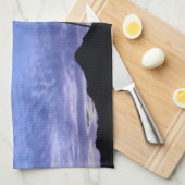 Silhouet van een windmolen theedoek (Quarter Fold)