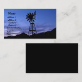 silhouet van een windmolen visitekaartje (Voorkant / Achterkant)