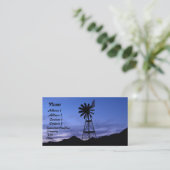 silhouet van een windmolen visitekaartje (Staand voorkant)