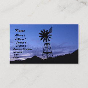 silhouet van een windmolen visitekaartje