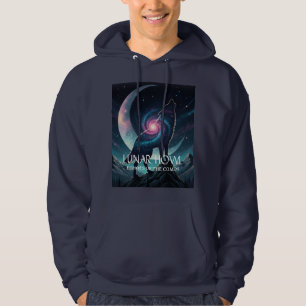 Silhouet van een wolfssterrenstelsel met mystieke  hoodie