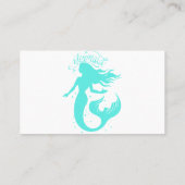 Silhouet van een zeemeermin - Kies achtergrondkleu Visitekaartje (Achterkant)
