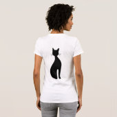 Silhouet van een zittende kat t-shirt (Achterkant volledig)