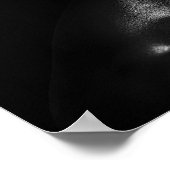 Silhouet van een zwart man gezicht B&W foto Poster (Hoek)