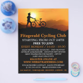 Silhouet van fietser, fietsclubreclame flyer (Enkel)