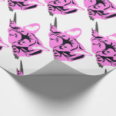 Silhouet van Franse Bulldog Cadeaupapier (Hoek)